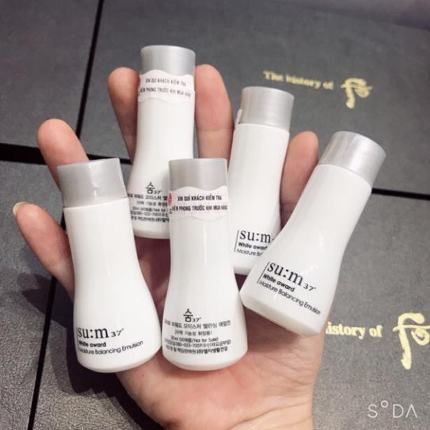 Sữa dưỡng trắng da Su:m37 White Award Moisture Balancing Emulsion 20ml - Chính hãng LG