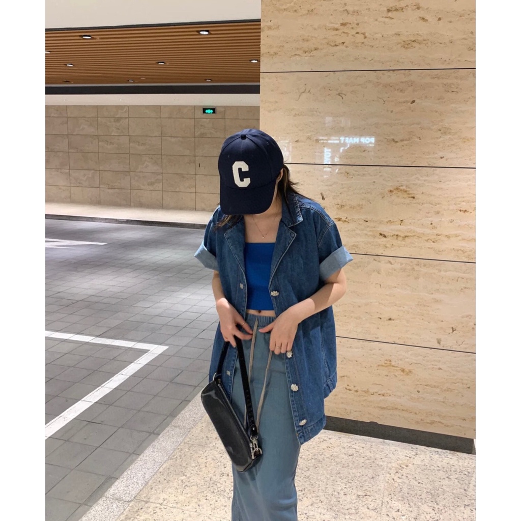 Mũ Bóng Chày &quot;C&quot; Bằng Vải COTTON