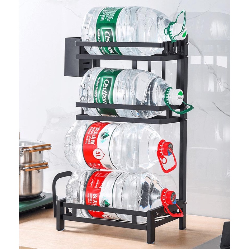 Kệ nhà bếp đa năng inox sơn tĩnh điện siêu chắc chắn, Kệ gia vị nhà bếp đa năng 3 tầng