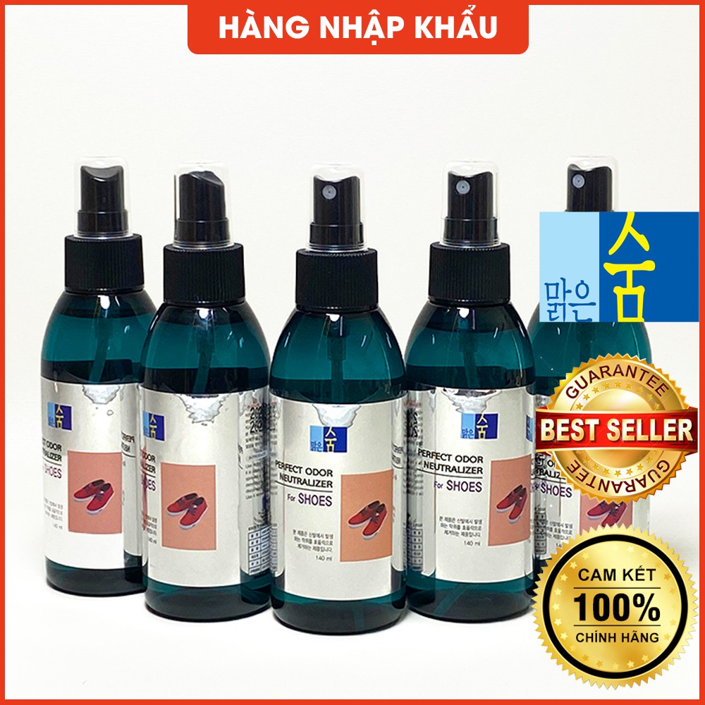 [Hàn Quốc] Xịt giày Soom, xịt khử mùi giày, làm sạch, diệt khuẩn 140ml (GB11) - Hàng chính hãng