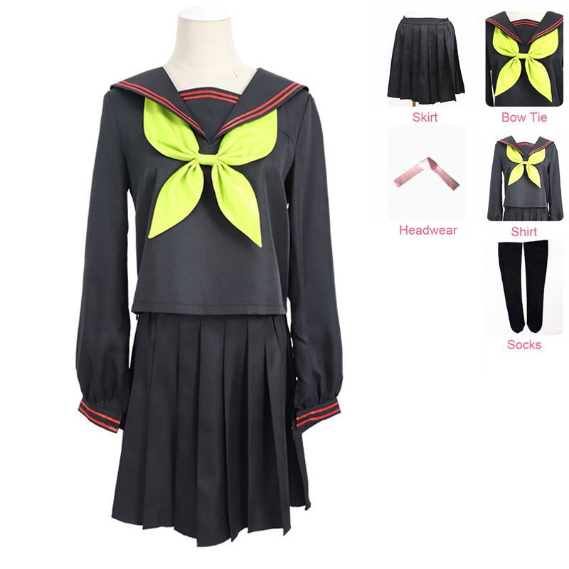 Anime Demon Slayer Kamado Nezuko Uniform Suit Cosplay Sailor Suit Costume Femal