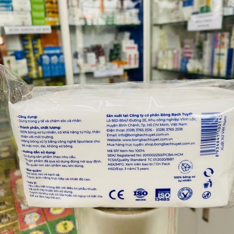 ✅ [Chính Hãng] Bông Bạch Tuyết ( 45g ) Bông Zigzag Thấm nước y tế chuẩn y khoa.