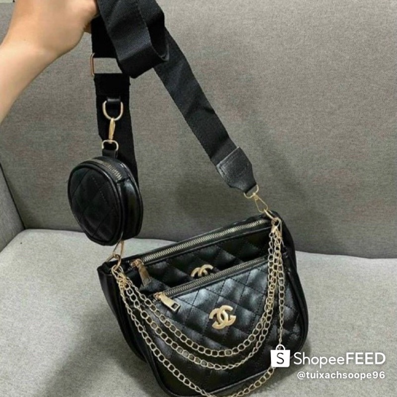 sét chanel 3 chi tiết bản gia đẹp Full một mầu đen ......