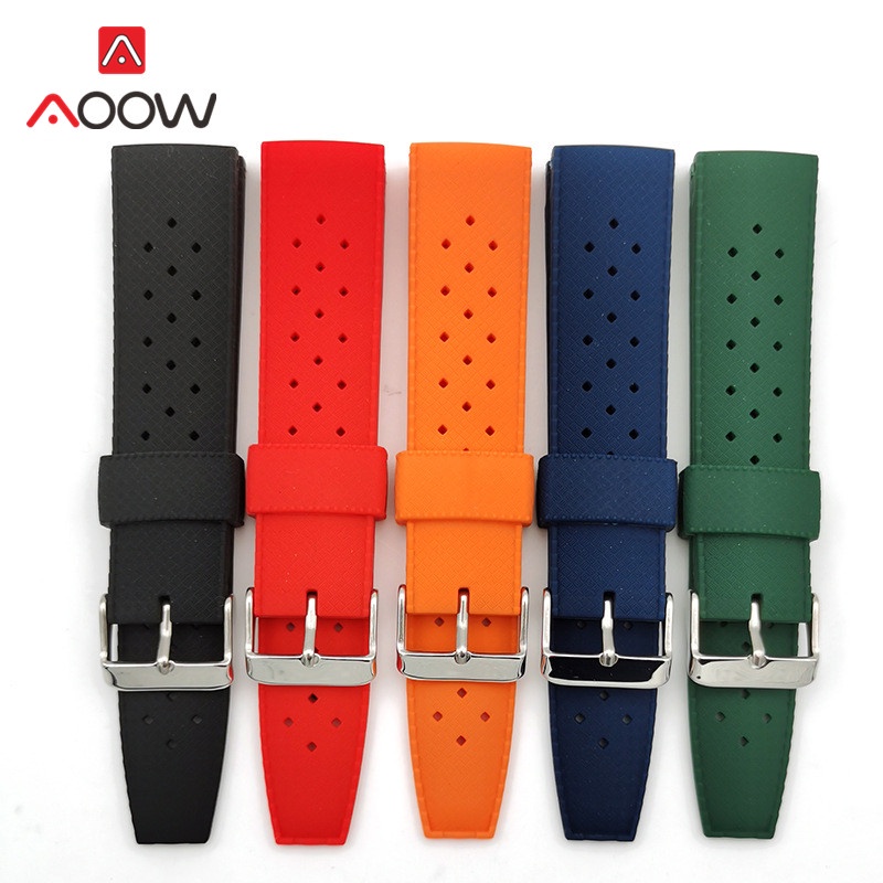 Dây Đeo Đồng Hồ Thể Thao Bằng Silicon Mềm 20mm 22mm Chống Thấm Nước Dành Cho Seiko SRP777J1