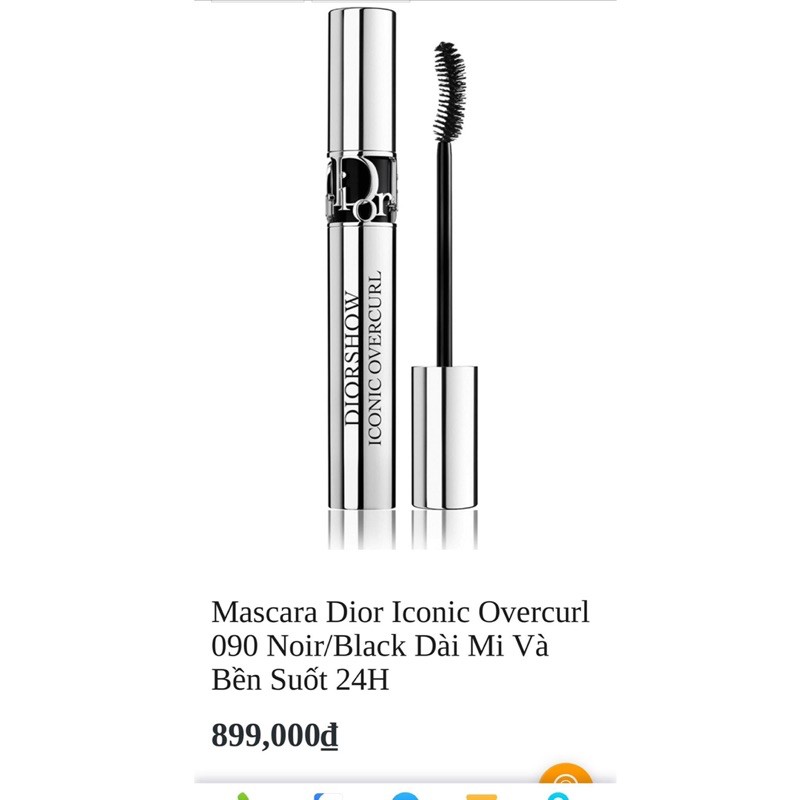 Mascara Dior Iconic Overcurl 090 dài mi và bền suốt 24h