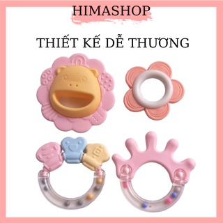 Xúc Xắc Lục Lạc Gặm Nướu Silicon Cho Bé HIMASHOP H013 Hàng Cao Cấp Tiệt Trùng Được