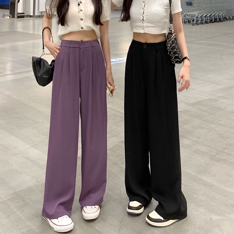 Quần Dài Ống Rộng Phong Cách Hàn Quốc 52065 Cho Nữ