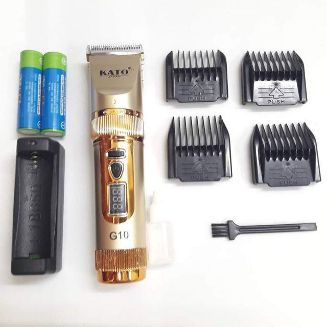 Tông Đơ Cắt Tóc Nhật Bản KATO G10  2 Pin Lưỡi TitanumTự Mài