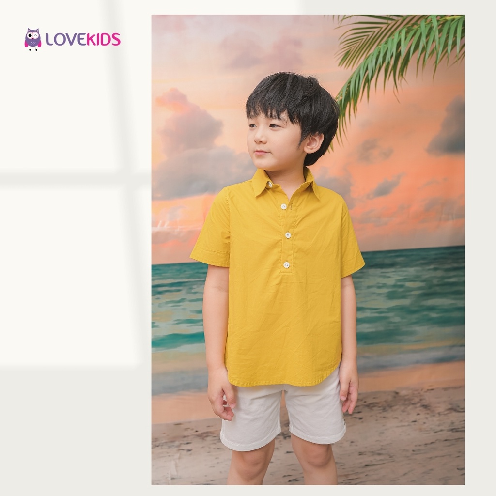 MINIU Set Áo Sơ Mi Bé Trai Chất Cotton Siêu Mát - LOVEKIDS