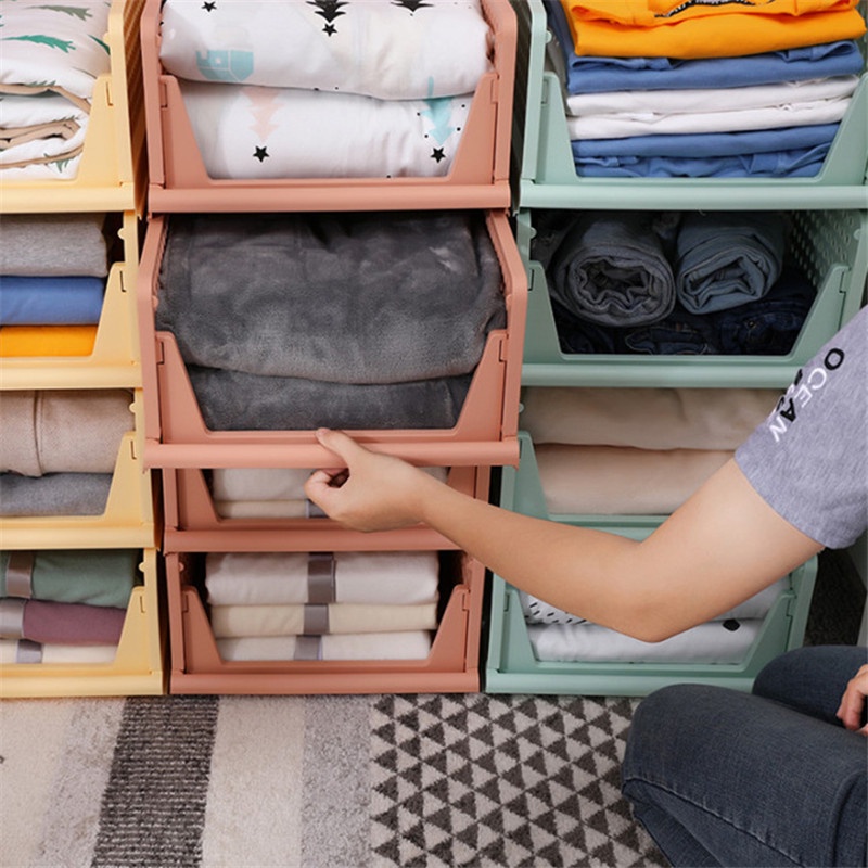 Giỏ lưu trữ có thể xếp chồng lên nhau Nhựa Ngăn kéo mở lớn Tủ đựng quần áo bằng vải cho Phòng khách ngủ Hydrogen065