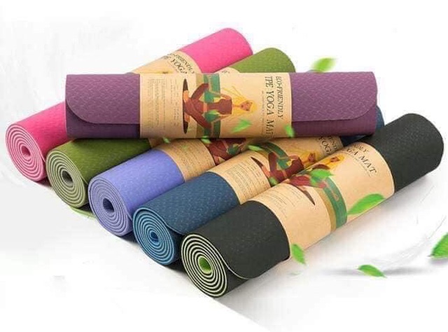 Thảm tập Yoga 2 lớp cao cấp Eco-Friendly đúc liền 6mm