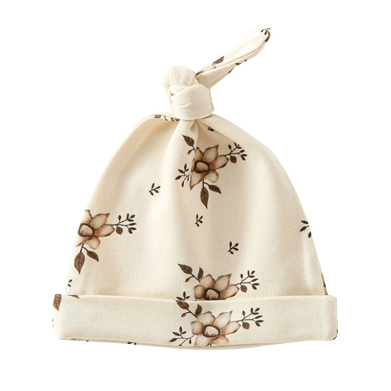 Mũ Trùm Đầu Bằng Cotton Mềm Mại In Họa Tiết Hoa Đáng Yêu Dành Cho Trẻ Sơ Sinh