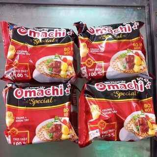 Combo 3 gói Mì tôm Omachi special bò hầm xốt vang 