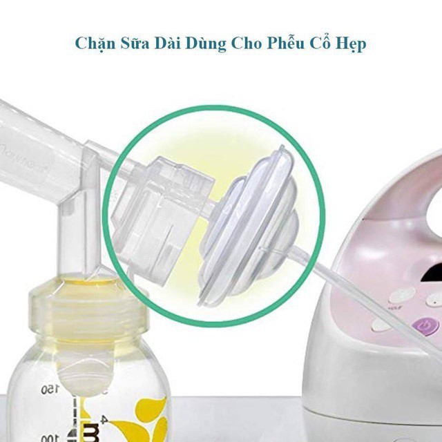 1 Chặn Sữa dài - Dùng cho cổ nối phễu cổ hẹp Maymom &amp; các dòng máy hút sữa Medela (Freestyle, Sonata, Swing Maxi), Ameda