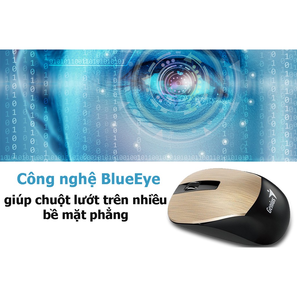 Chuột không dây Genius NX 7015 - Lướt trên mọi bề mặt