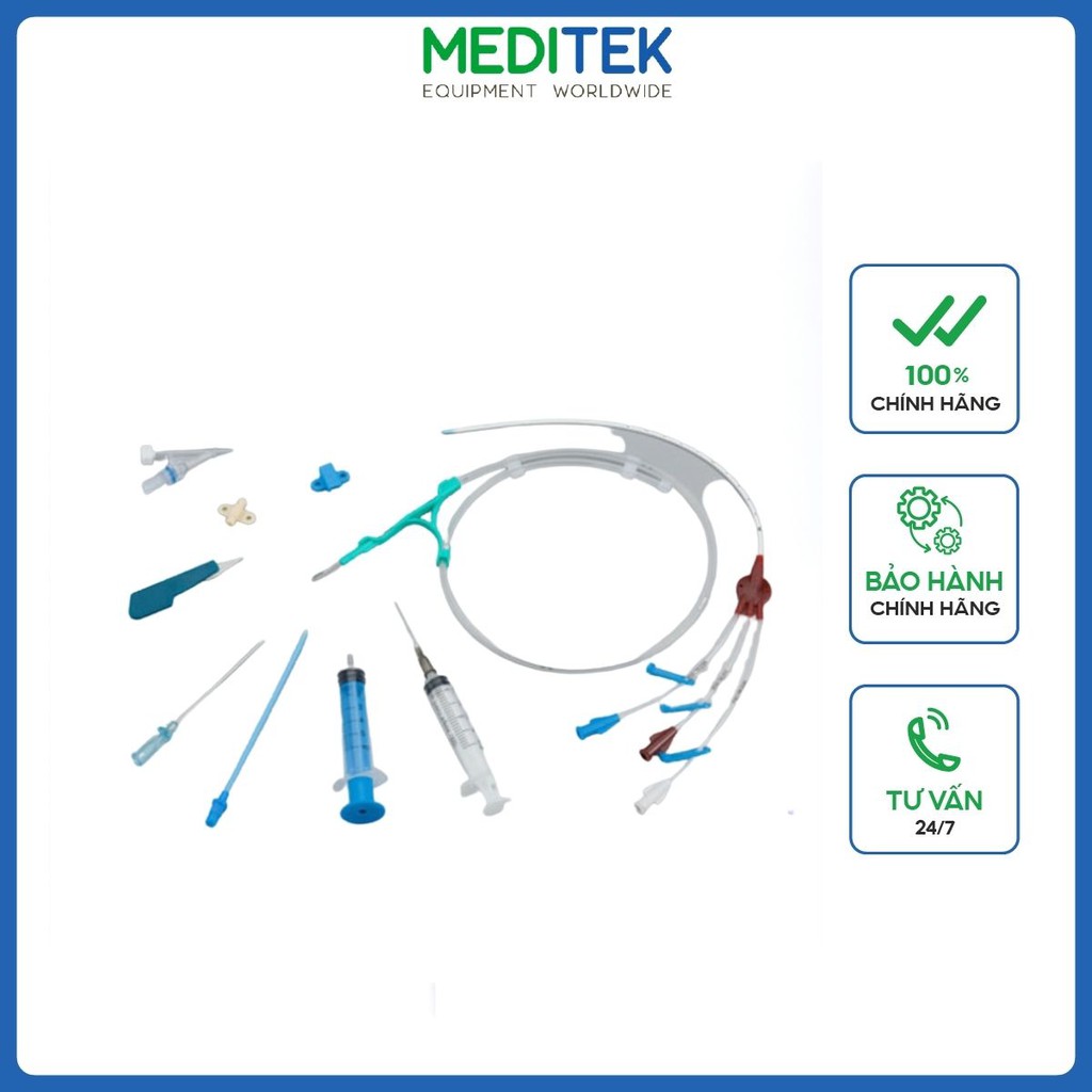 Bộ catheter tĩnh mạch trung tâm 3 nòng-Chính Hãng B.Braun Đức