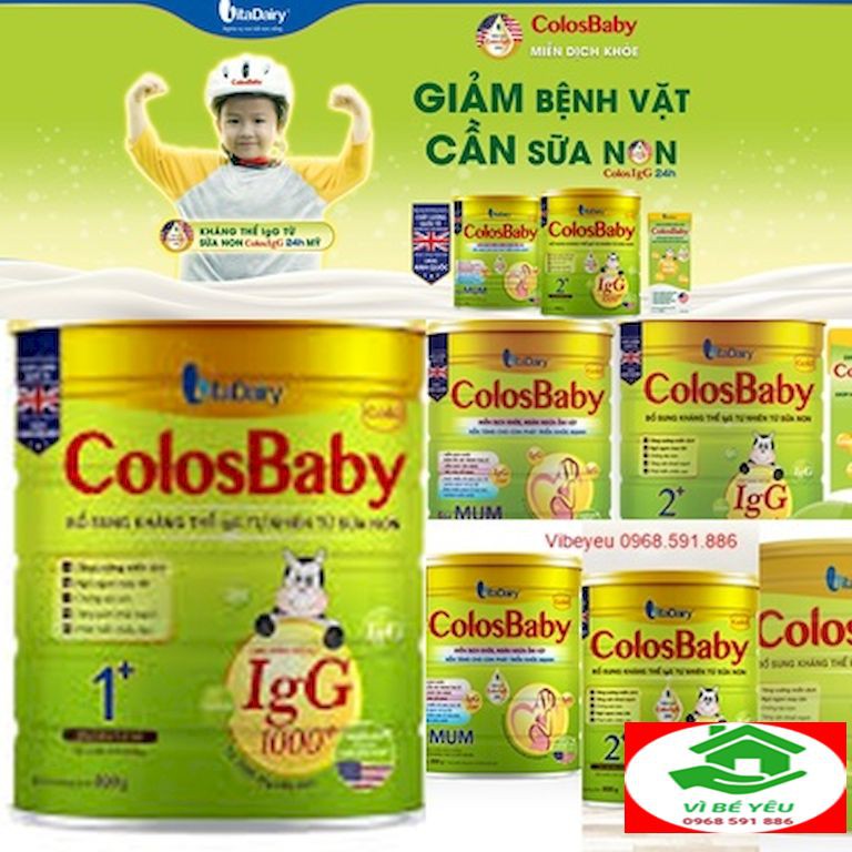 Sữa Non Colosbaby 1000IgG 800g Số 0+ 1+ 2+ Colos for Mum Mẫu Mới Date T3.2023