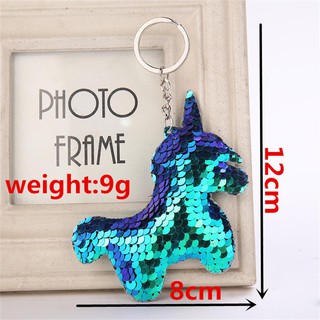 KIOCIRC Móc Khóa Hình Kỳ Lân Đính Sequin Lấp Lánh