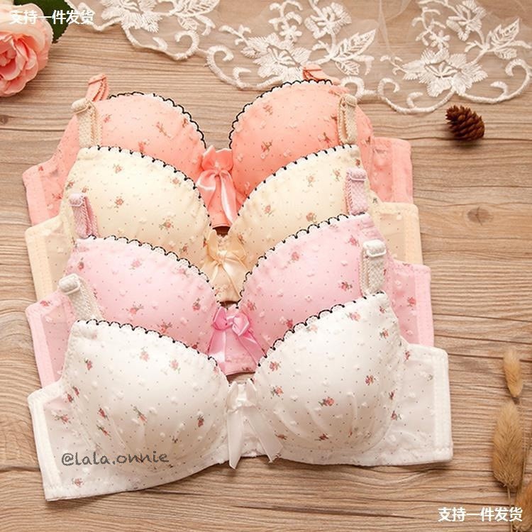[B6] set áo ngực quần lót họa tiết hoa nhí chất liệu bông tinh khiết, áo lót ren sexy mềm mại kháng khuẩn | BigBuy360 - bigbuy360.vn