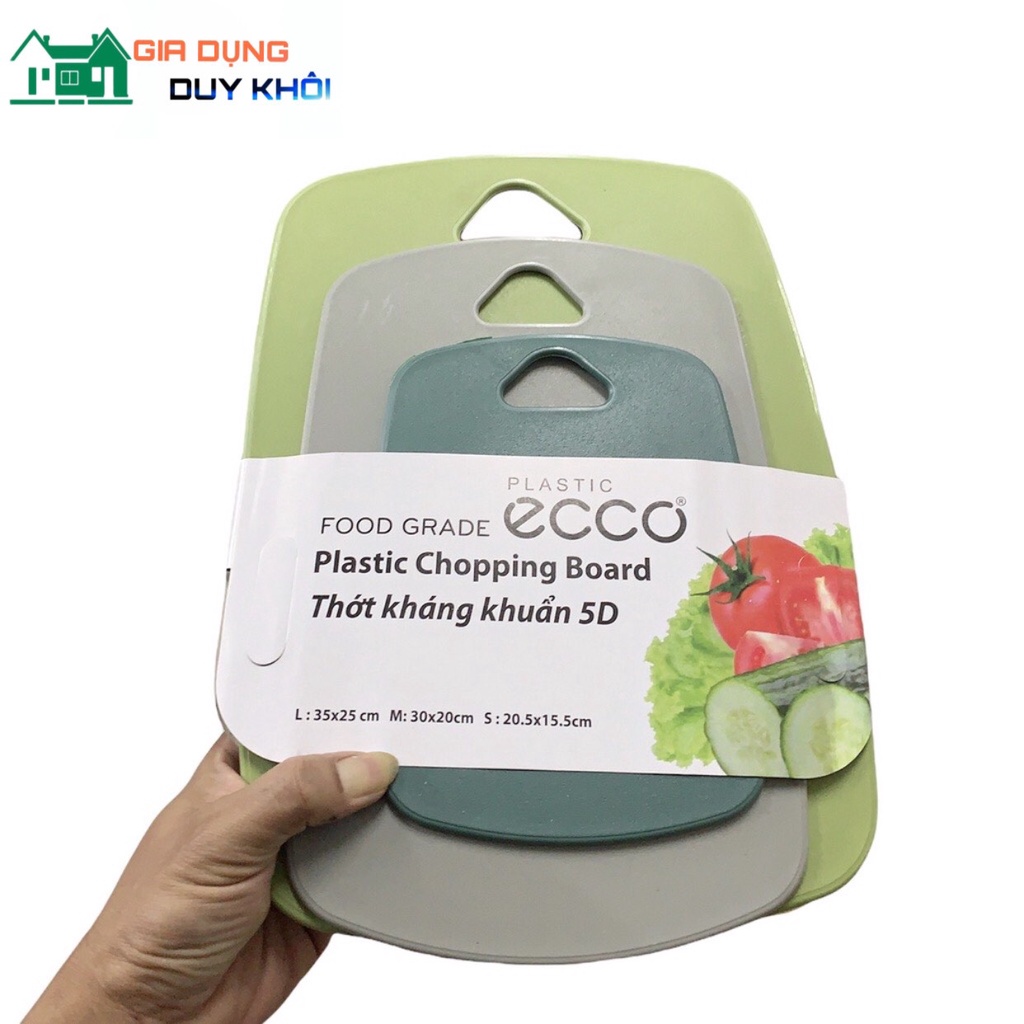 Thớt Nhựa Kháng Khuẩn Nhiều màu, COMBO 3 THỚT An Toàn Cho Sức Khỏe Bền Đẹp DỄ SỬ DỤNG