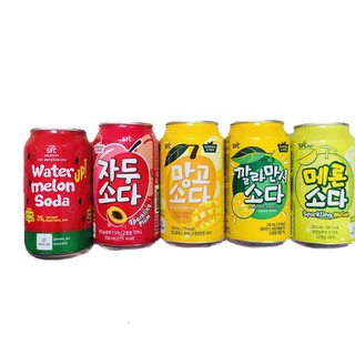 Nước soda trái cây 5 vị SFC 350ml Hàn Quốc
