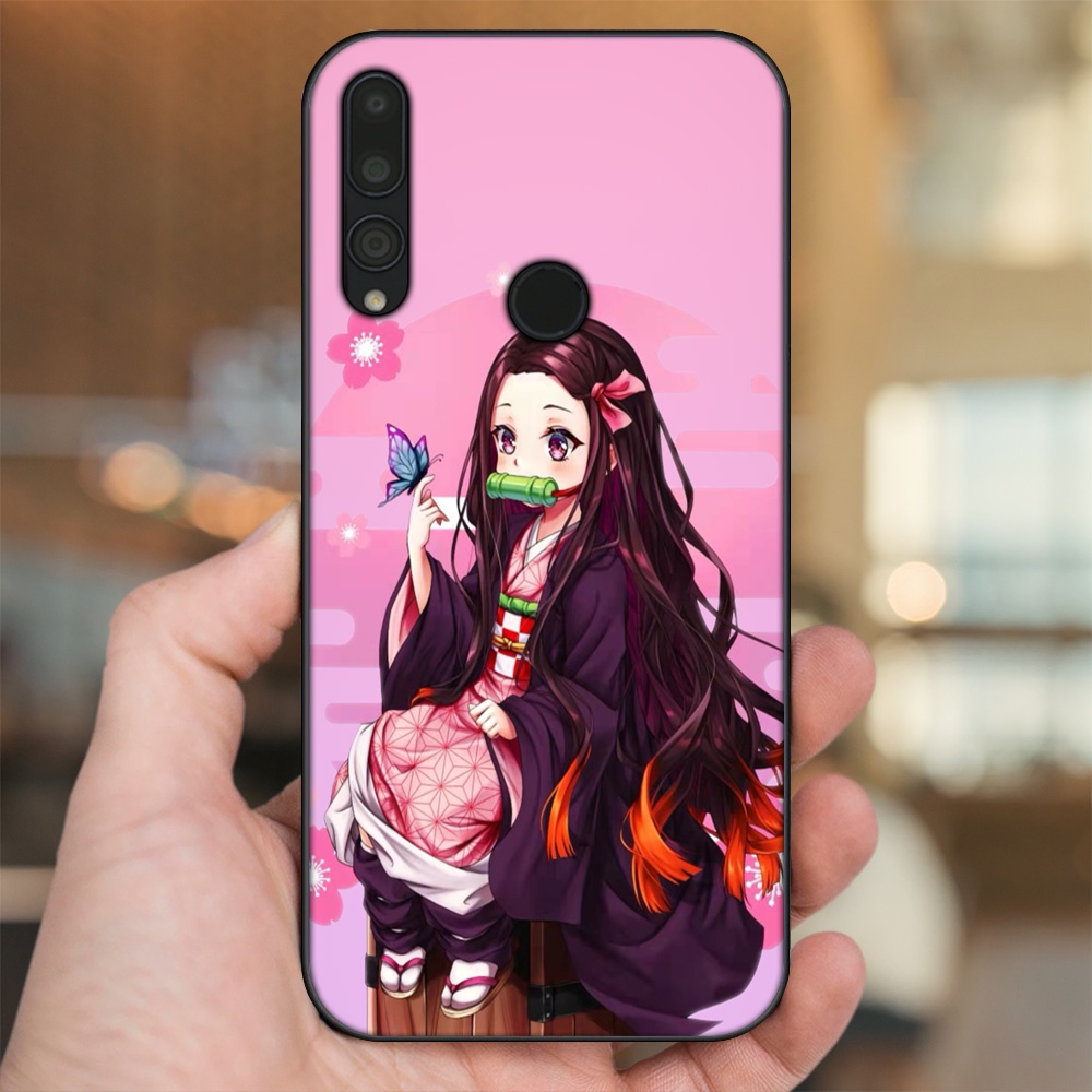 Ốp lưng Huawei Y9 Prime 2019 viền đen in hình Nezuko Kimetsu no Yaiba