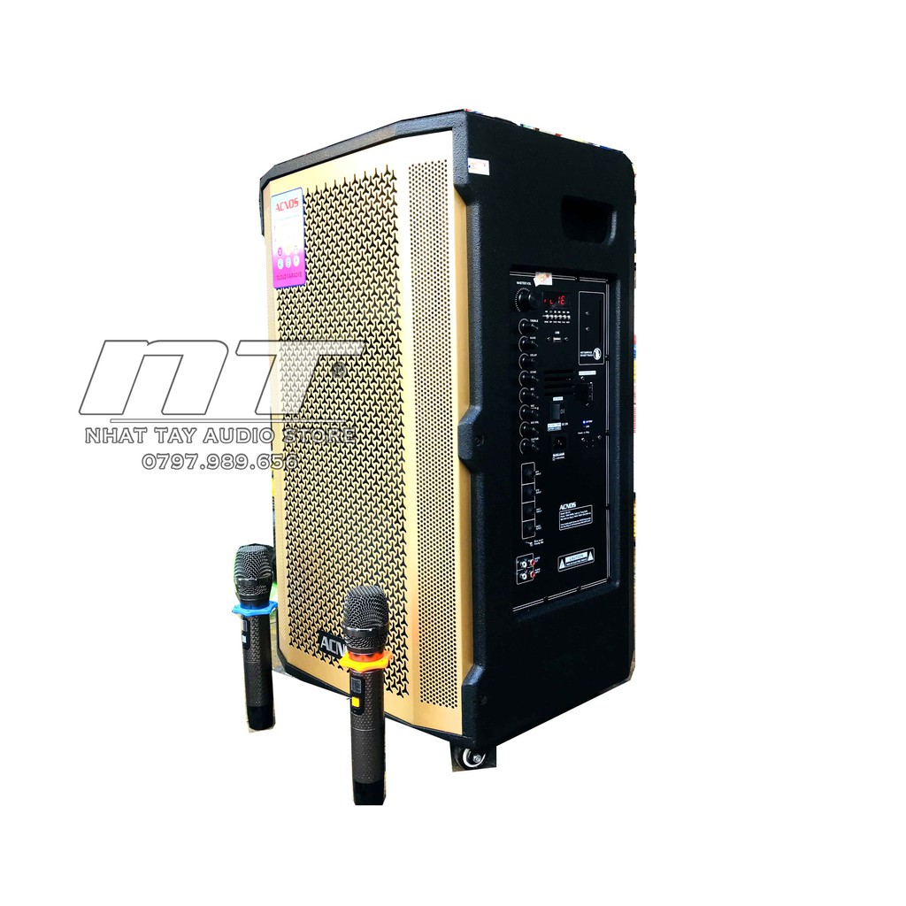 Loa kéo kéo Acnos CB 151 bass 4 tấc công suất lớn hát karaoke hay giá rẻ - Loa di động bass 40 thùng gổ cao cấp