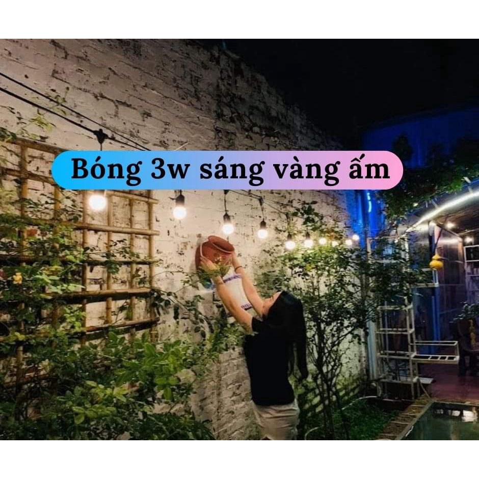 20 Bóng Led 3W Giá Rẻ Ánh Sáng Vàng/Trắng, Đèn Trang Trí Ngoài Trời Chống Nước, trang trí quán cafe, trà sữa