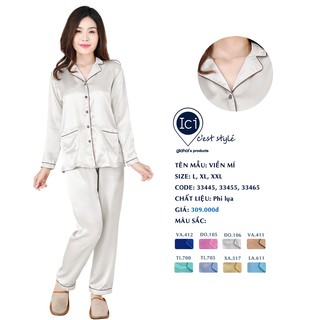 Bộ lụa thu đông gia hồi viền mí