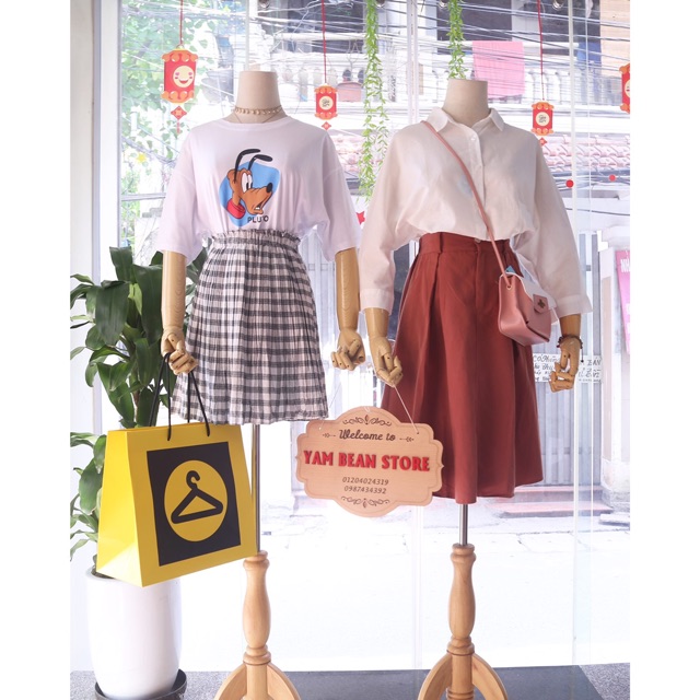 ÁO PHÔNG HỌA TIẾT DÁNG OVERSIZE