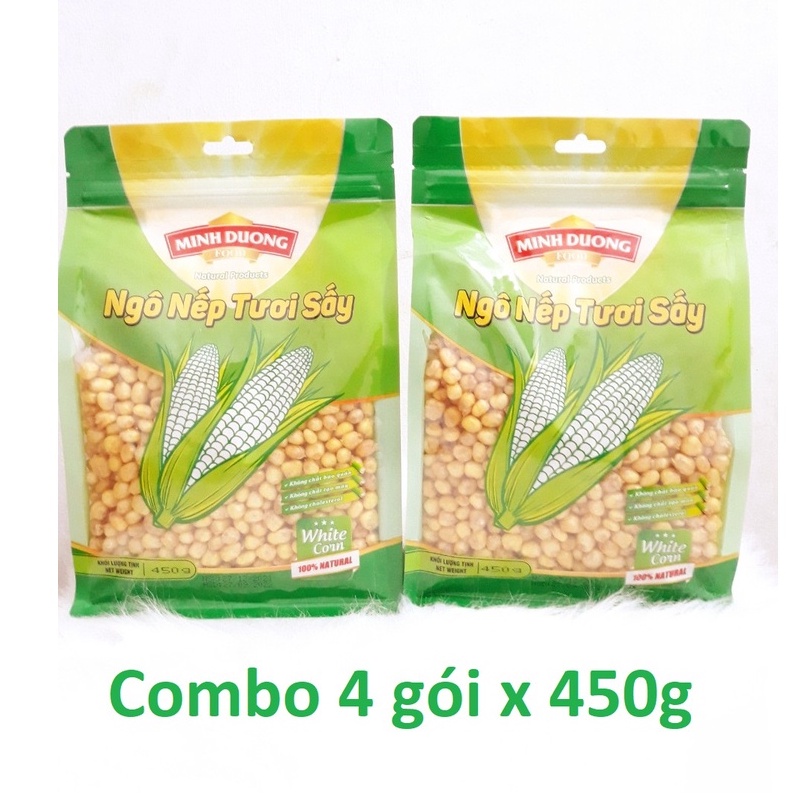 Combo 4 Gói x 400g Ngô Nếp Tươi Sấy Minh Dương