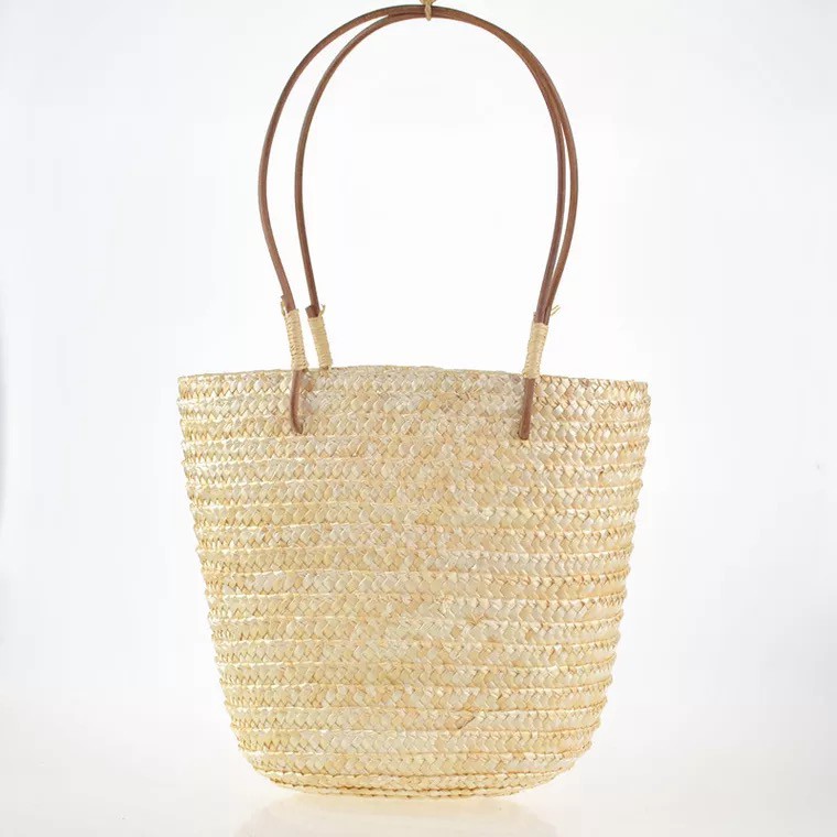 Túi cói hoa đi biển style vintage