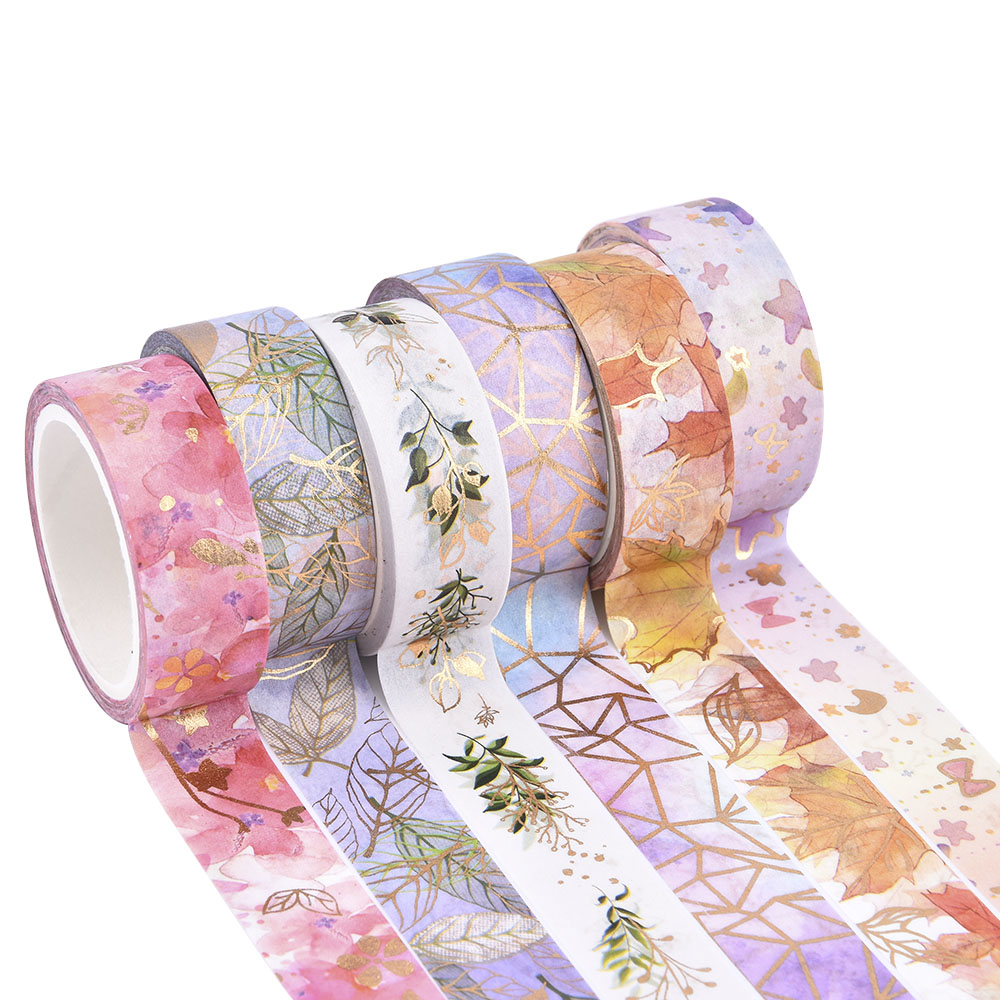 Cuộn băng keo hình bông hoa dán trang trí thủ công DIY