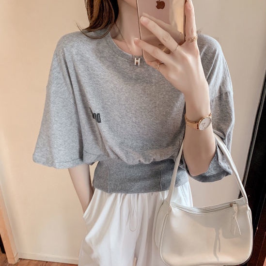 Áo thun tay ngắn dáng rộng thời trang mùa hè phong cách Hàn Quốc cho nữ