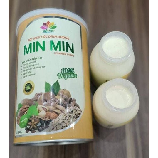 Bột ngũ cốc lợi sữa min min 29 loại hạt cao cấp hộp 500gr, ngũ cốc bầu min min date mới nhất