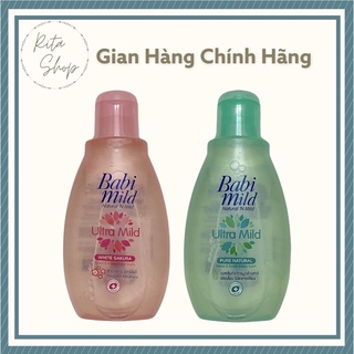 Sữa tắm gội cho bé Babi Mild xanh/hồng 200ml