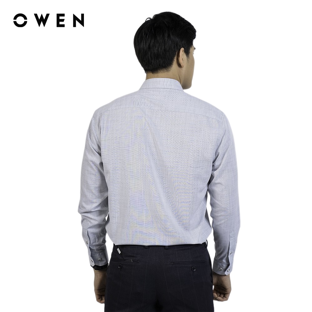 Áo sơ mi dài tay Nam Owen Bamboo Regular Fit melange ghi  - AR220021DT