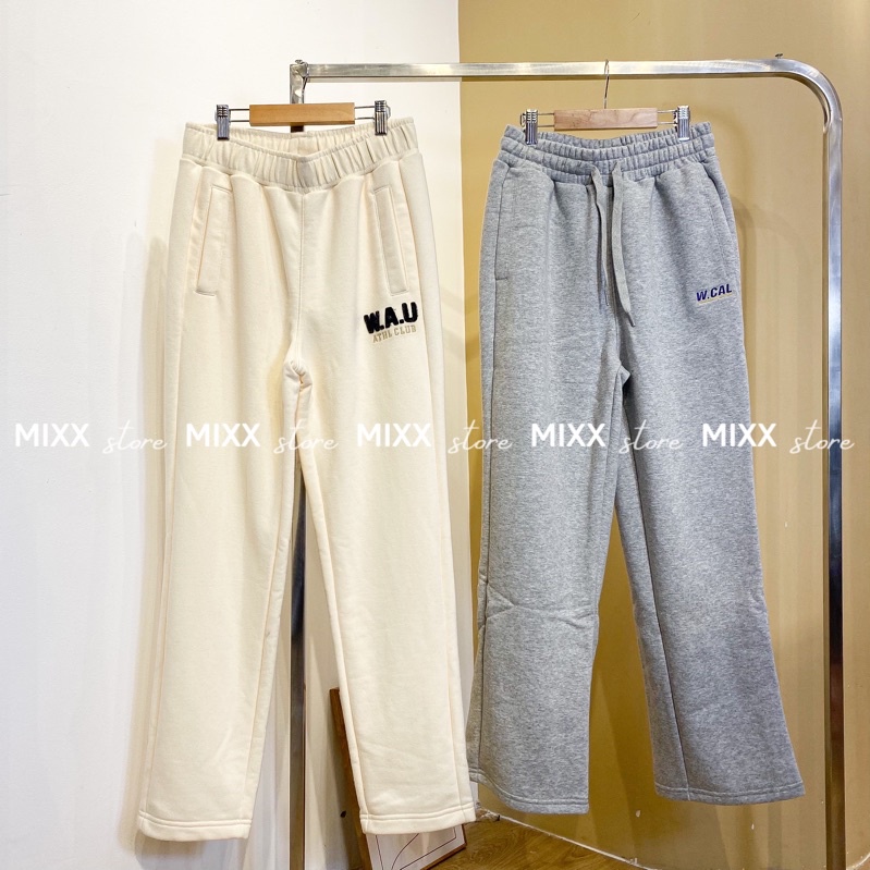 Quần Ống Rộng Suông Cạp Chun, Quần Nỉ chất thun dày dặn hàng xuất xjn Thời Trang Nữ MIXX STORE
