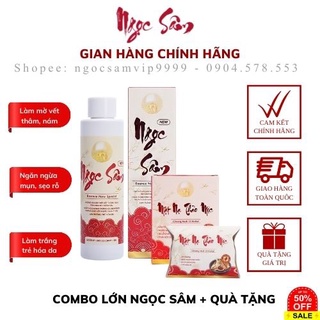 Bộ ngọc sâm mặt nạ chưa pha ngừa mụn trắng da