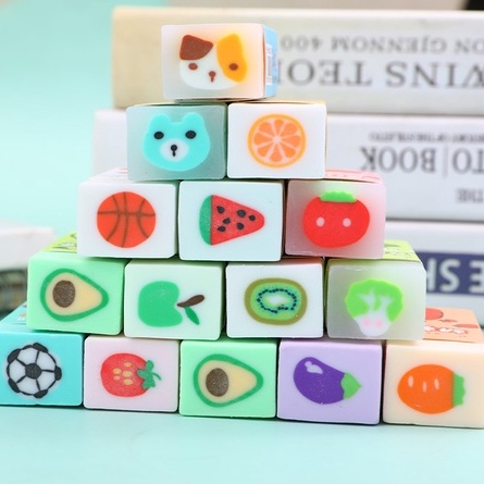 Tẩy Sassafras Hoạt Hình Sáng tạo Trái cây Nhỏ Nhiều Mẫu Dễ Thương