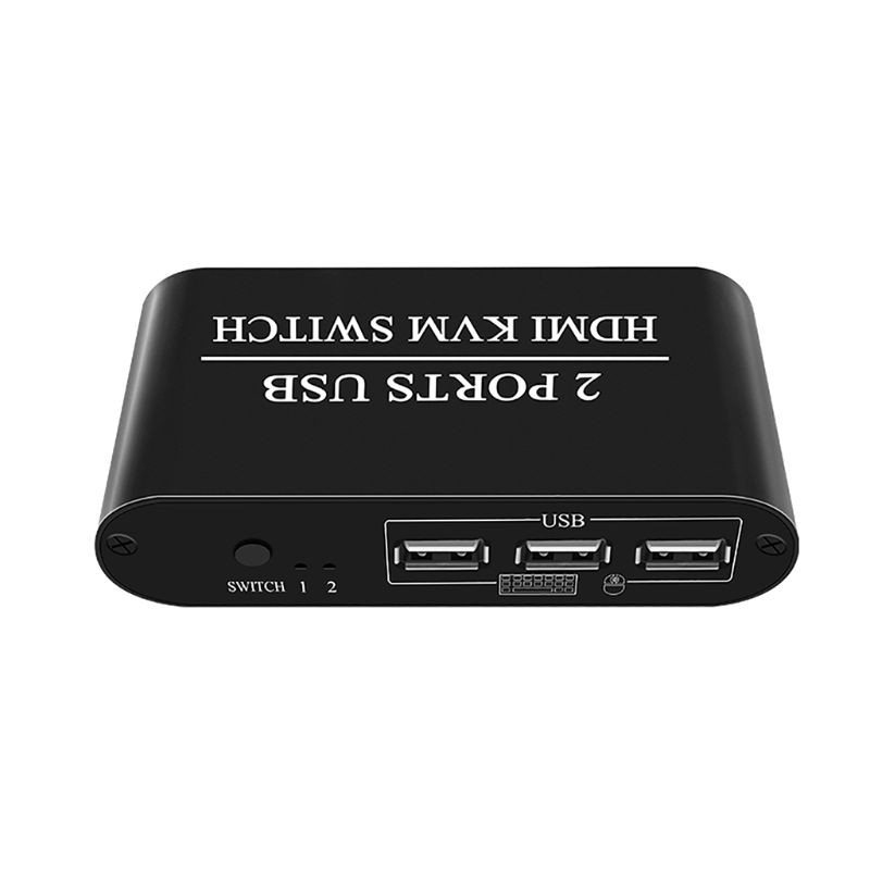 4K HDMI KVM Switch 2-Port USB Manual Switcher Box Keyboard Mouse Splitter