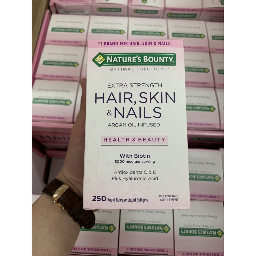 Viên uống bổ dưỡng tóc, da và móng-Nature's Bounty Hair, Skin & Nail 250 viên - 150 viên nhập Mỹ | BigBuy360 - bigbuy360.vn