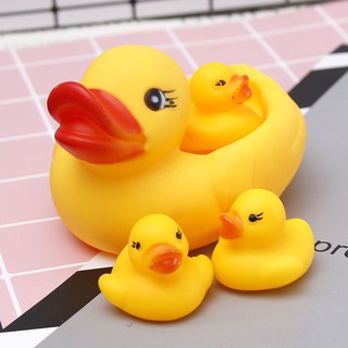 Bộ 4 đồ chơi vịt cao su bóp phát tiếng trong bồn tắm