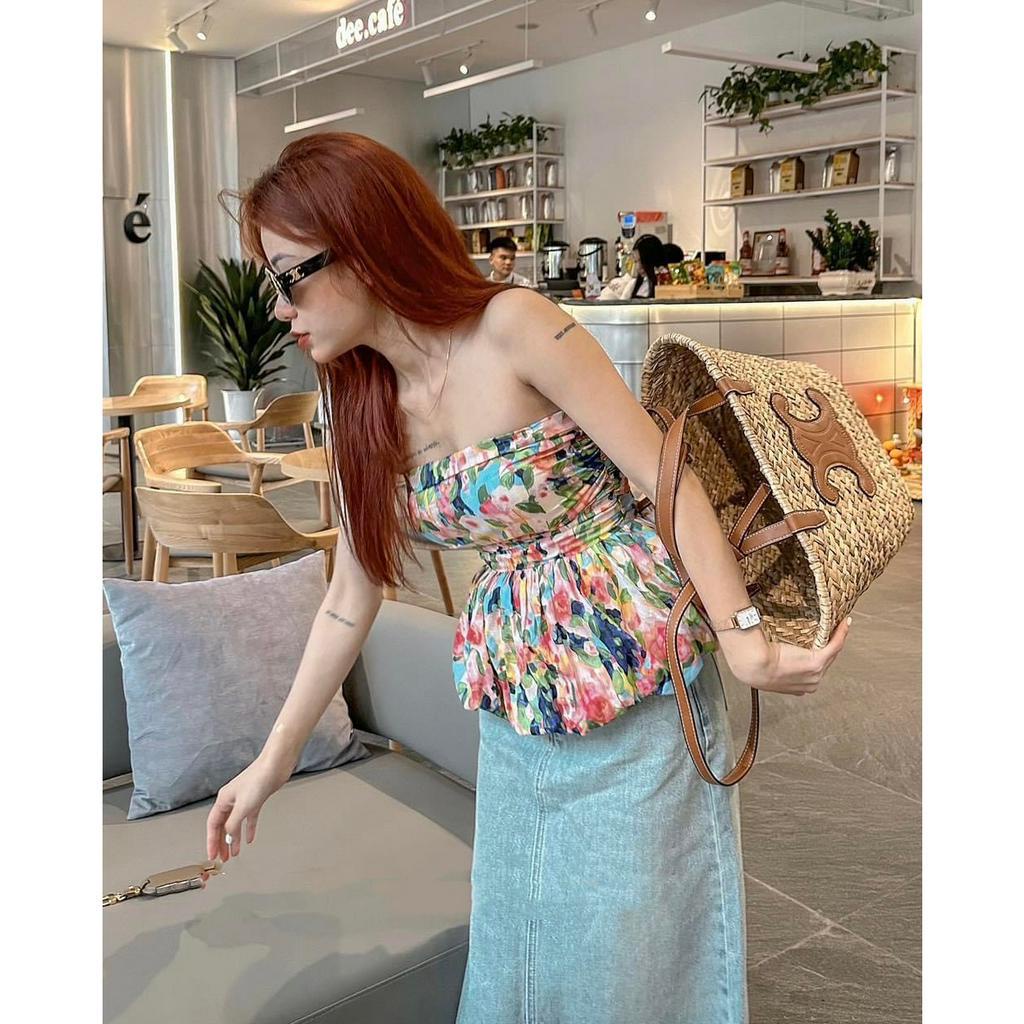 Áo quây babydoll hoa