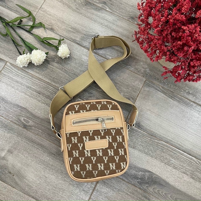 Túi Đeo Chéo Nam Nữ Hoạ Tiết N.Y, Túi Điện Thoại Dáng Unisex