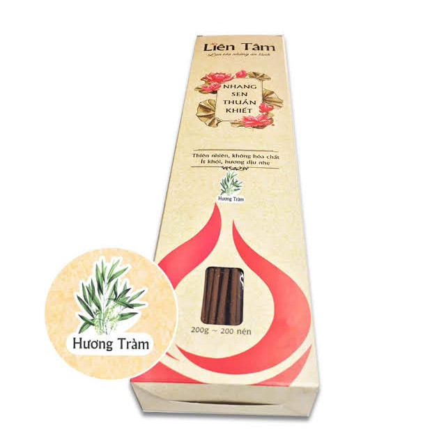 Nhang sen hương tràm Liên Tâm - 30cm - Hộp 200 cây
