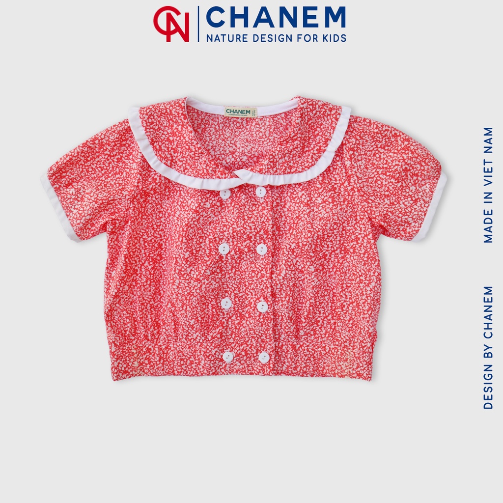Set đồ bé gái SWEETY SET áo cổ sen và chân váy chất thô cotton thoáng mát cho bé từ 1 - 10 tuổi - CHANEM - Nature Design