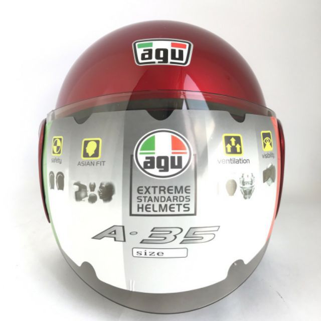 Mũ Bảo Hiểm 3/4 AGU Có Kính