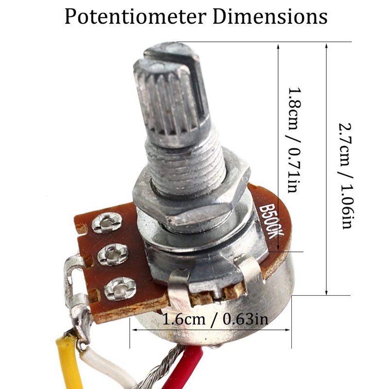 Bộ Dây Pickup 2T2V 500K 3 Chiều Có Jack Cắm Cho Đàn Guitar Điện Dual Humbucker Gibson Les Pual