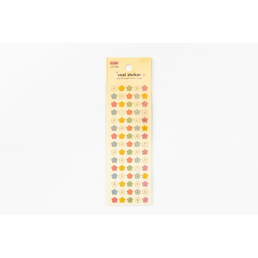 Sticker ARTBOX Hàn Quốc Hologram Chữ Cái Alphabet Khung Hình Bông Hoa